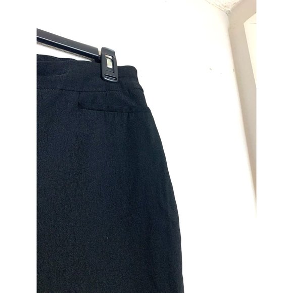 Chicos Womens Size 2 L 12 Pull on Cropped Pants Black - Picture 2 of 4